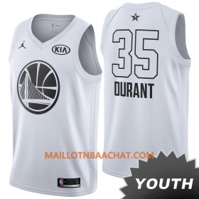 Maillot NBA Golden State Warriors Kevin Durant 35 2018 All-Star Jordan Brand Blanc Swingman - Enfant